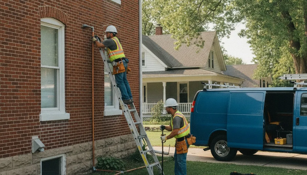Champaign, IL plumber repairing residential plumbing for reliable local plumbing repair services