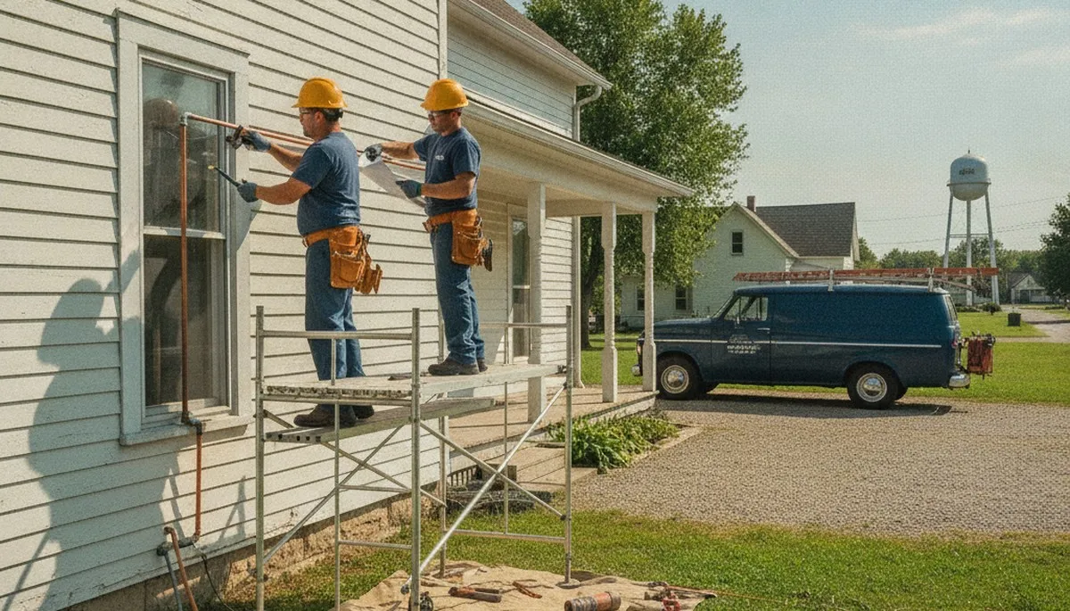Champaign, IL plumber repairing a residential pipe for local plumbing service