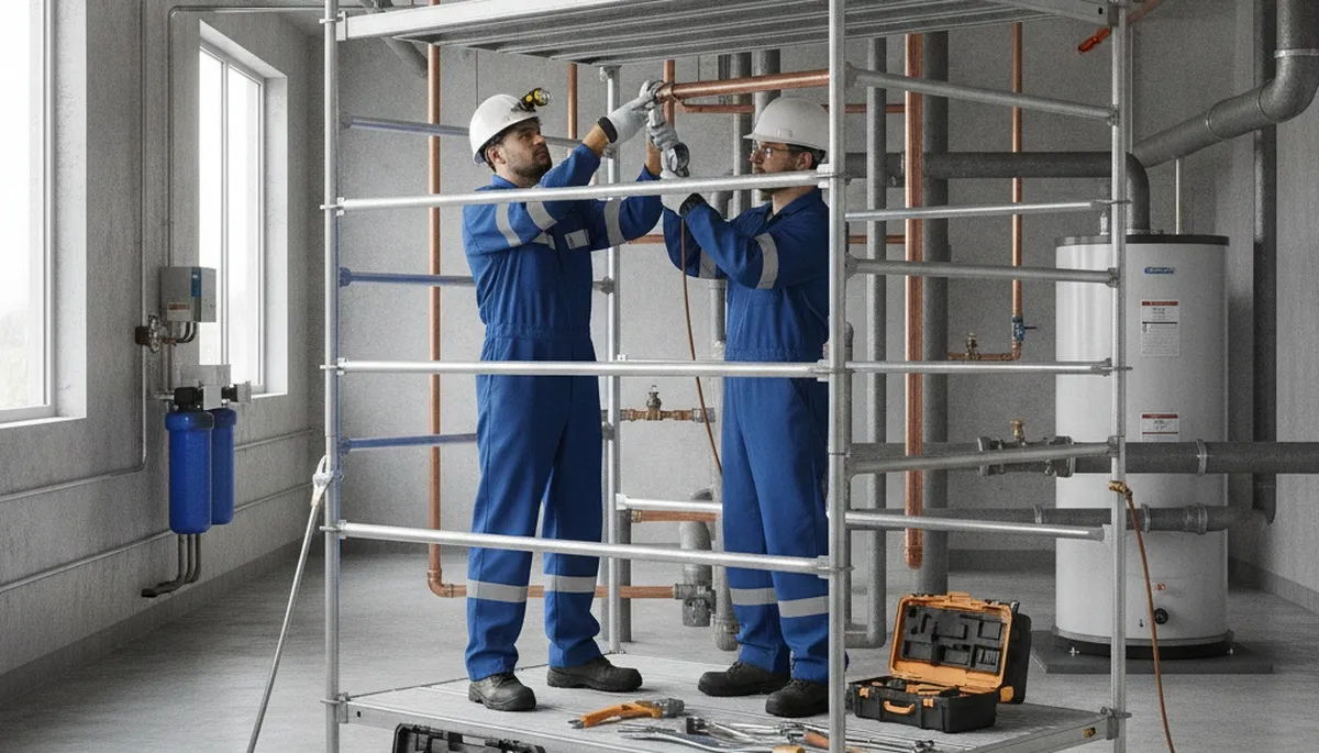 Plumber repairing a home pipe in Champaign, IL for reliable plumbing repair service