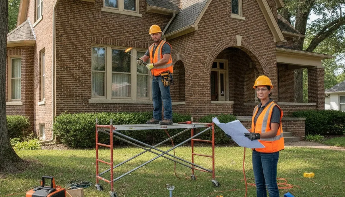 Plumber repairing a plumbing issue for a Champaign, IL home service call