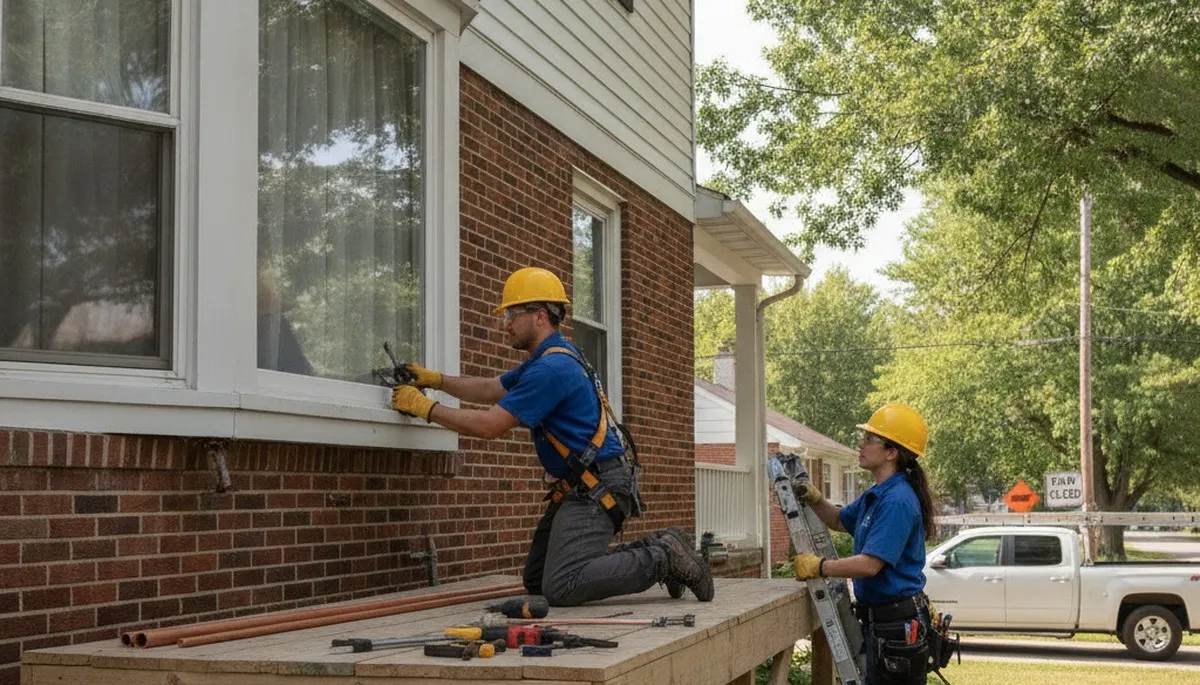 Champaign, IL plumber repairing a leak for local plumbing service customers