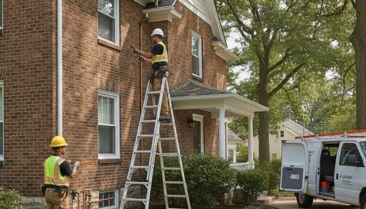 Champaign, IL plumbing repair service team fixing residential pipes and leaks
