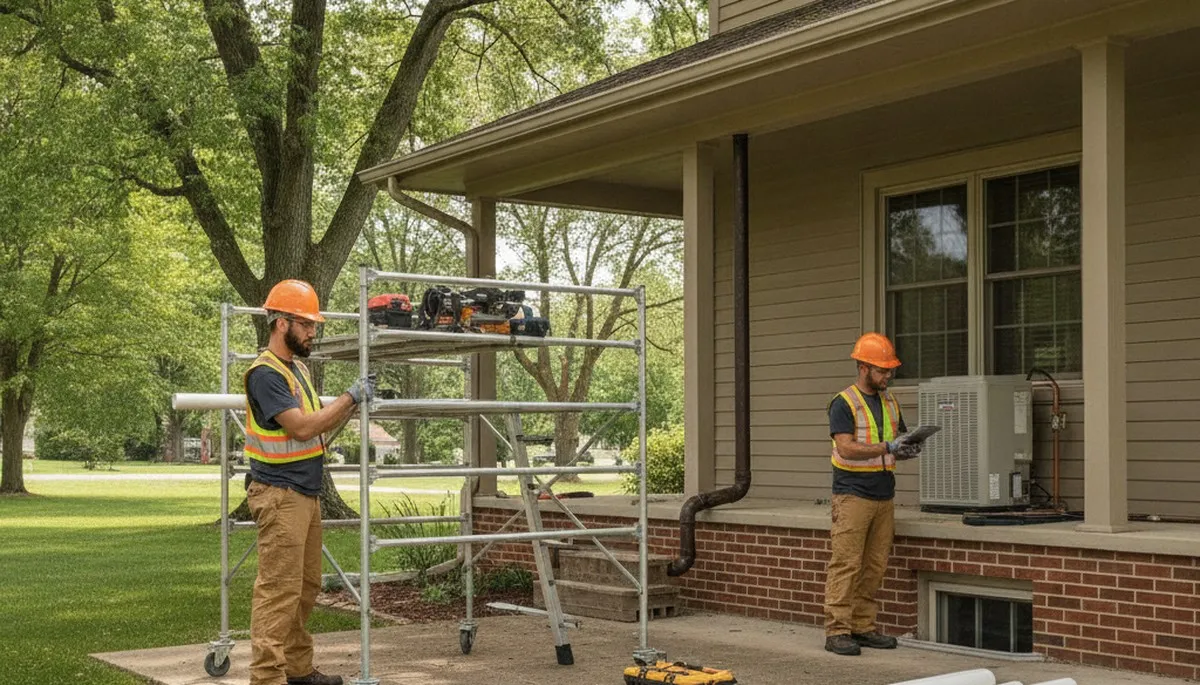 Professional plumber repairing plumbing in Champaign, IL for local home service repairs